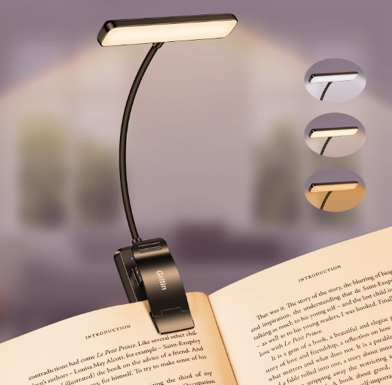 Leselampe PRO zum klemmen, mit drei verschiedenen Lichtfarben